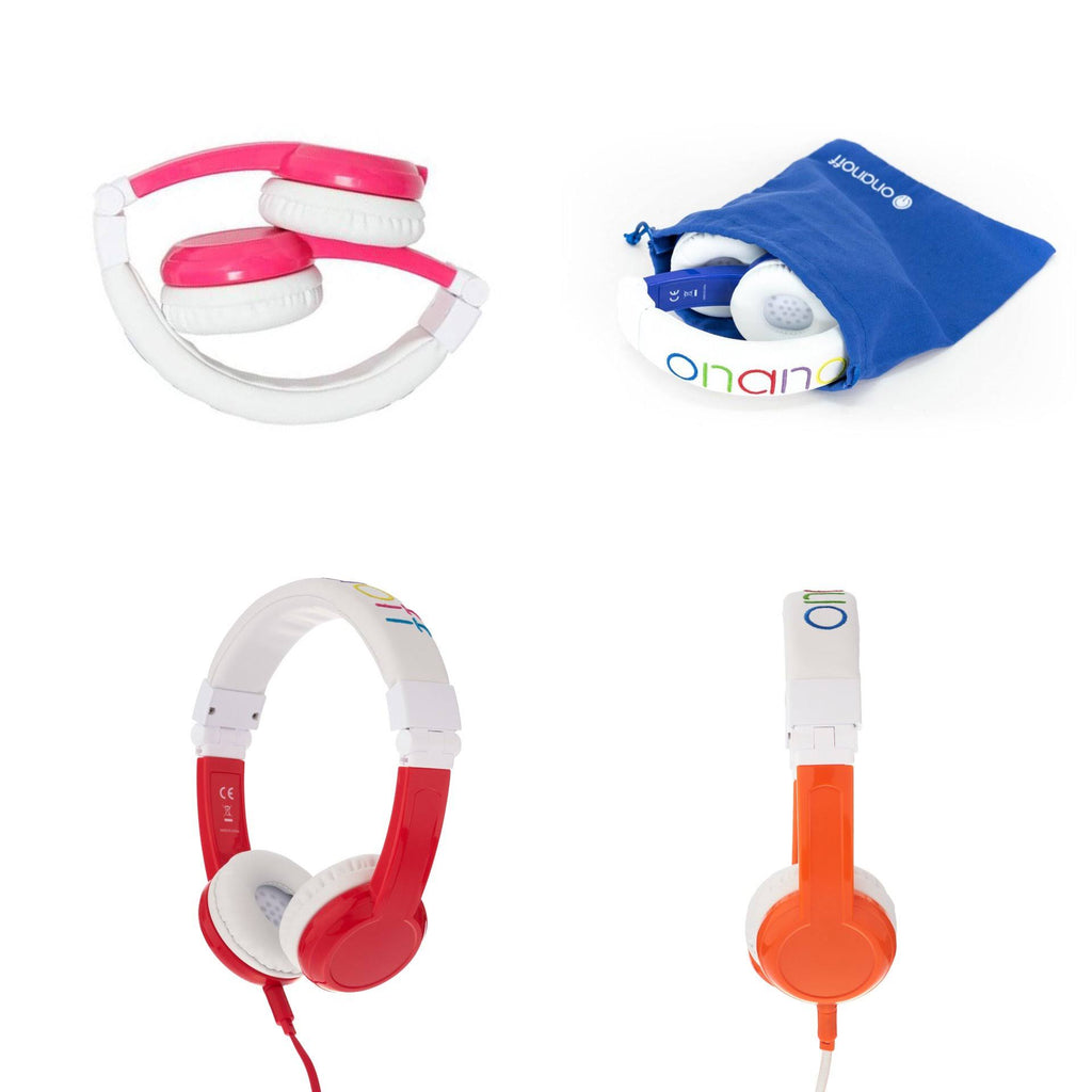 Foldable Volume Limiting Kids Headphones 4-Pack V369547