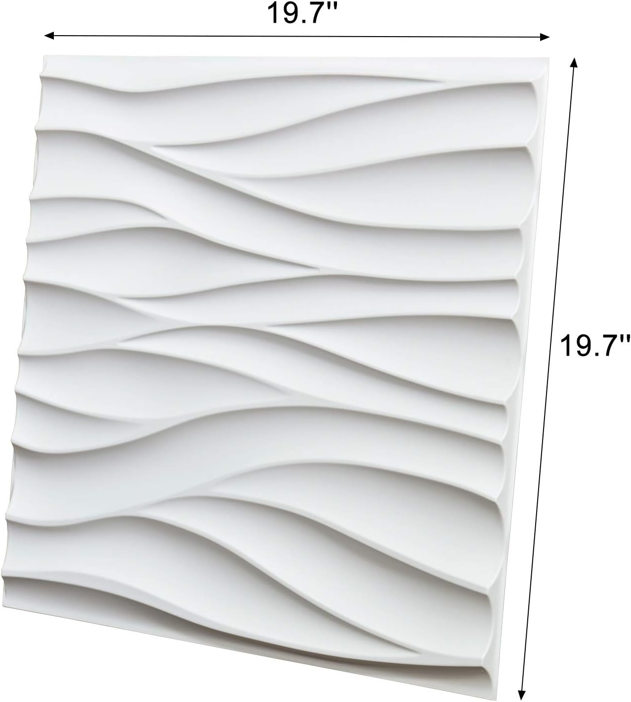 White Pack of 2 3D Wall Panels L989