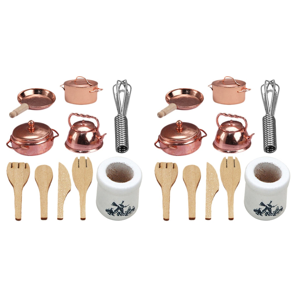 Wooden Kitchen Playset 2 Sets Doll Cooking Rack Q819205