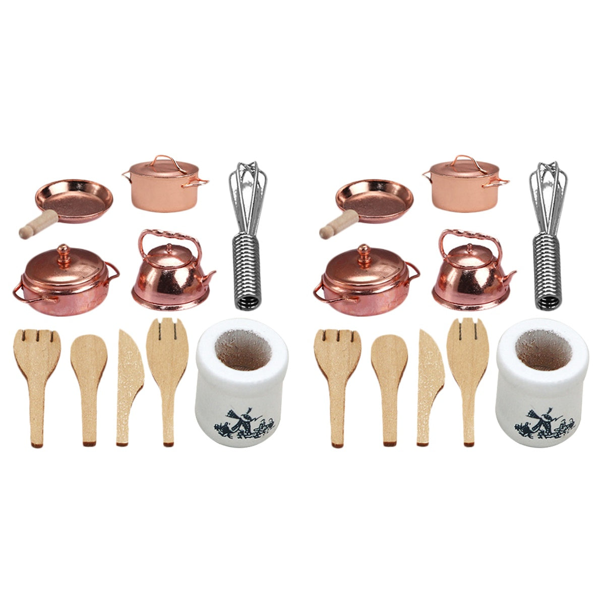 Wooden Kitchen Playset 2 Sets Doll Cooking Rack Q819205
