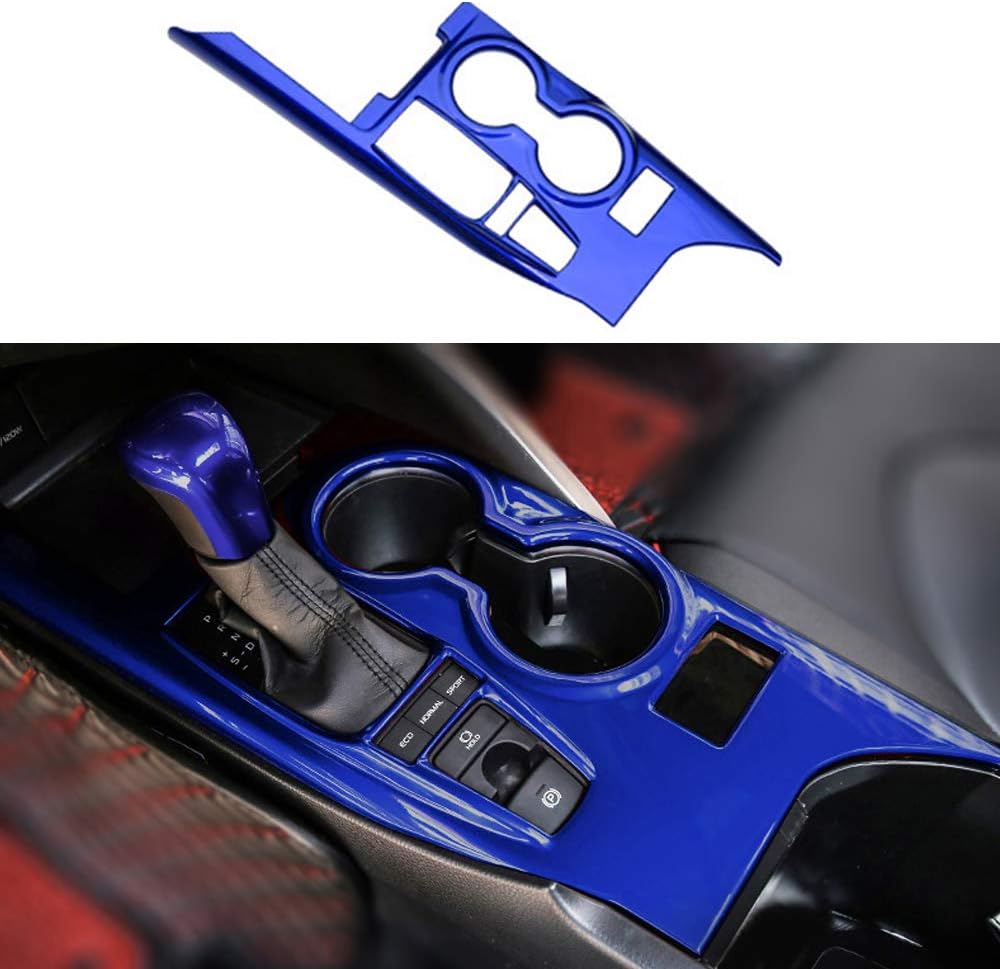 ABS Carbon Fiber Black Gear Shift Knob Console Panel Trims Cover Cup Holder Decor Sticker Z29582