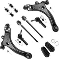 10pc Front Lower Control Arms with Ball Joints Sway Bars Tie Rods Set C511017