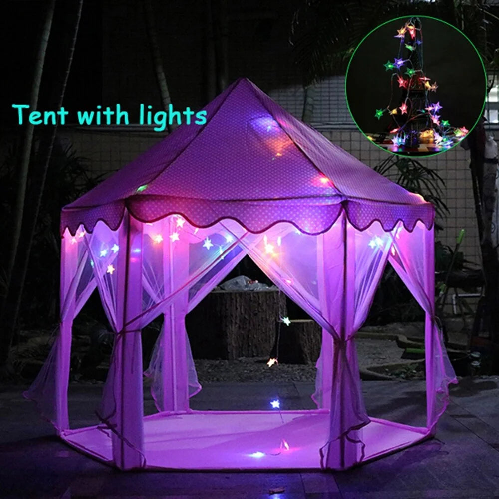 Hexagon Indoor Play Tent with Multicolor Lights R115