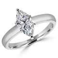 0.5 CT Marquise Cut Diamond Solitaire Engagement Ring in 14K White Gold R439