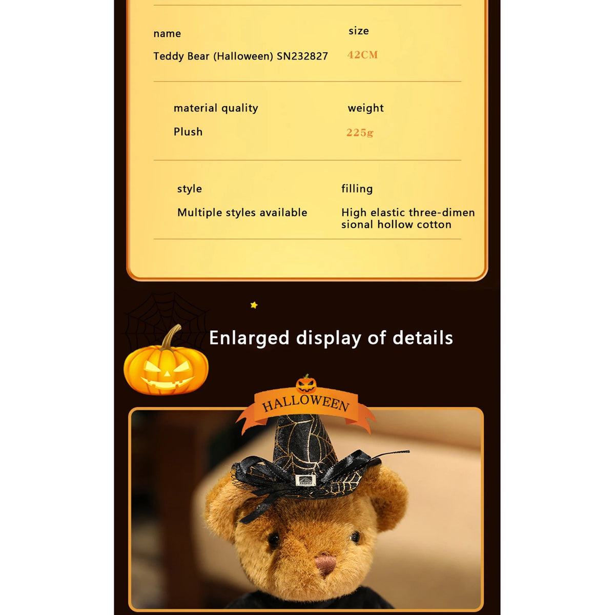 Cute Bear Plush Doll Stuffed Soft Toy M9225