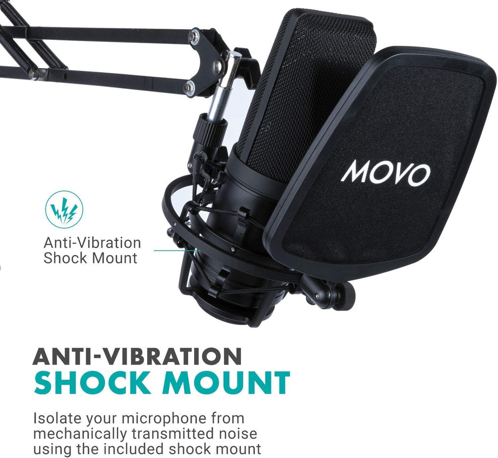 Studio Condenser Microphone with Shock Mount, Pop Filter, and XLR Cable K777249