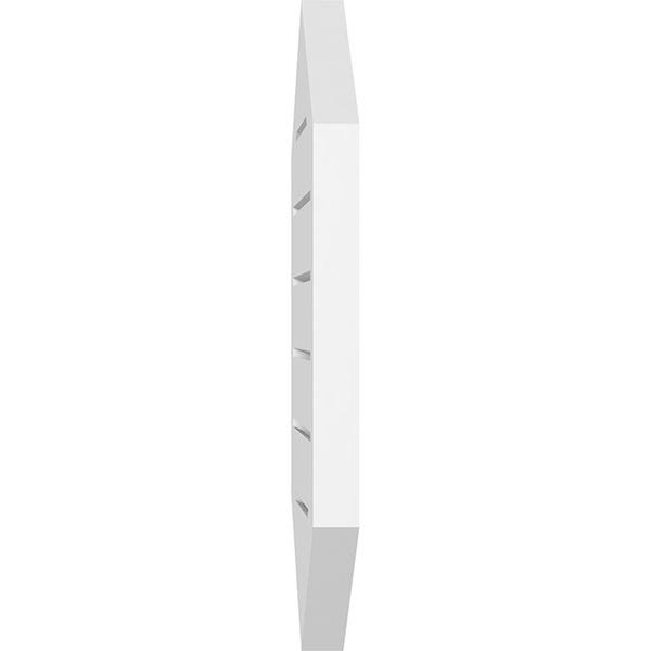 18x22W x 22x22H Vertical Peaked Surface Mount PVC Gable Vent 12/12 Pitch Q422377