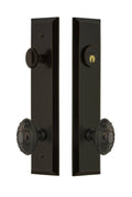Tall Plate Entry Set with Knob in Timeless Bronze X34245