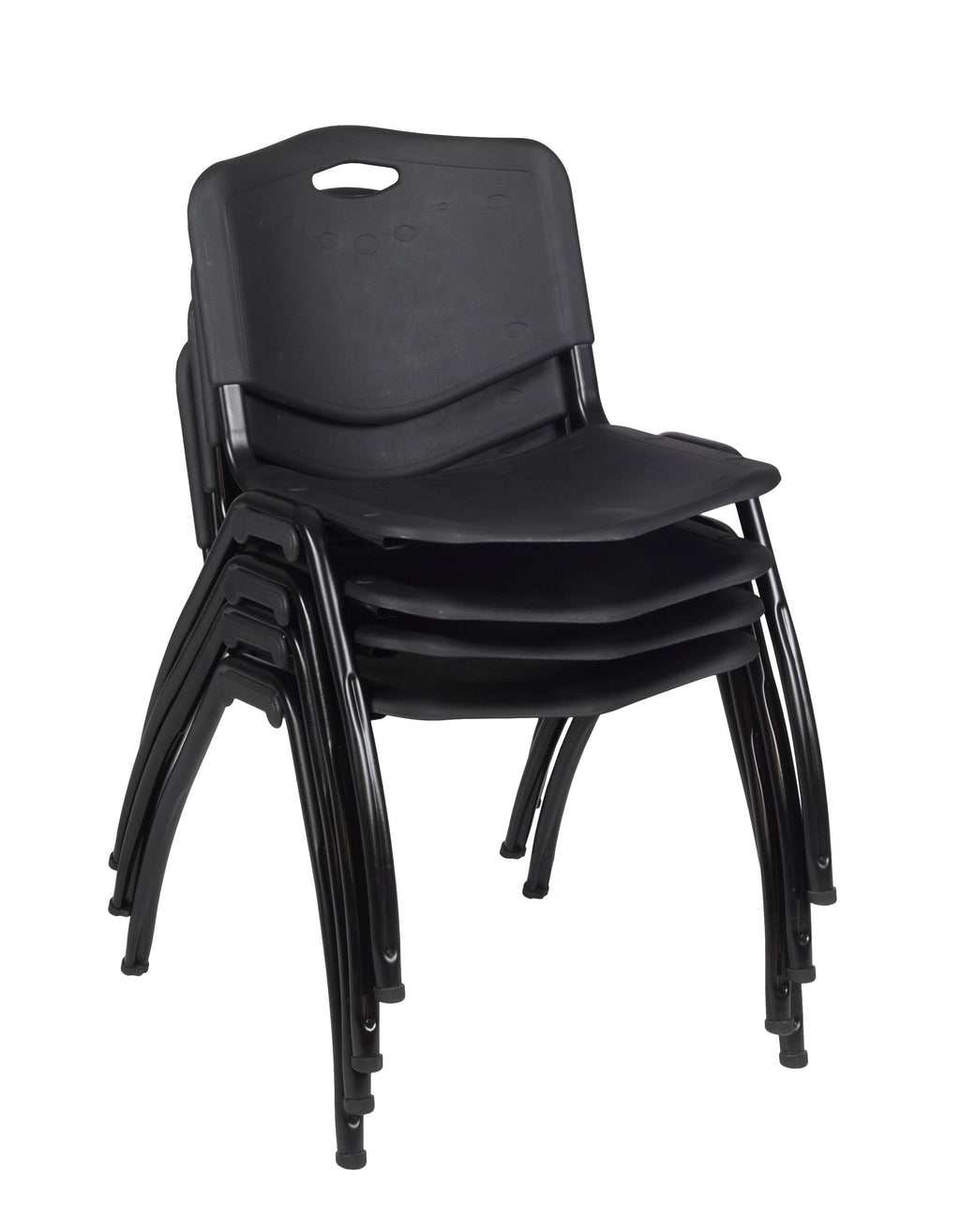 Cherry Training Table & 2 Black Stack Chairs J16208