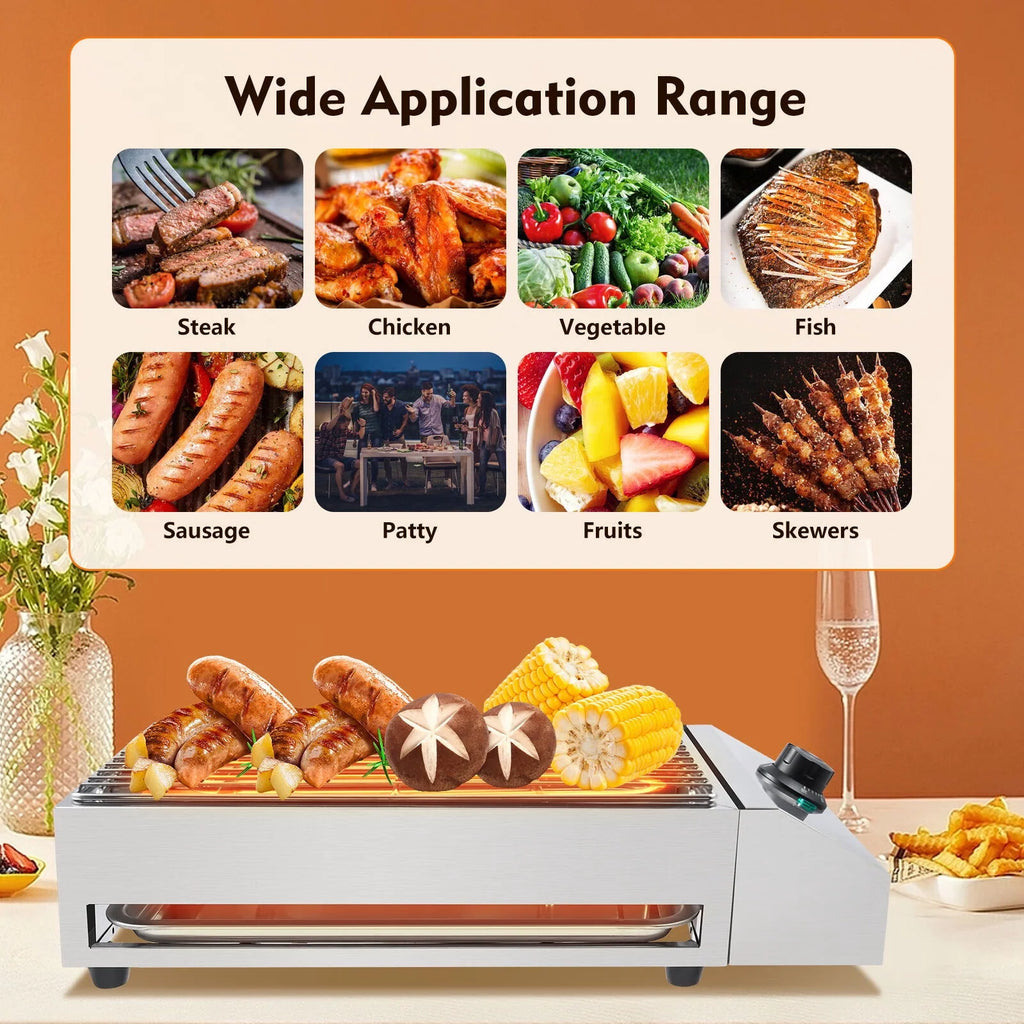 1800W Electric Grill Smokeless Barbecue Grill X236