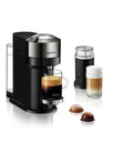 Dark Chrome Coffee Machine with Milk Frother N769234
