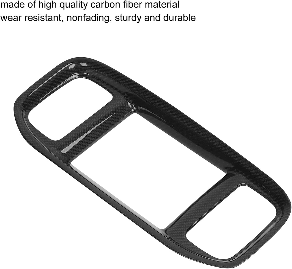 Gloss Black Carbon Fiber Car Stereo Radio Fascia Frame I802