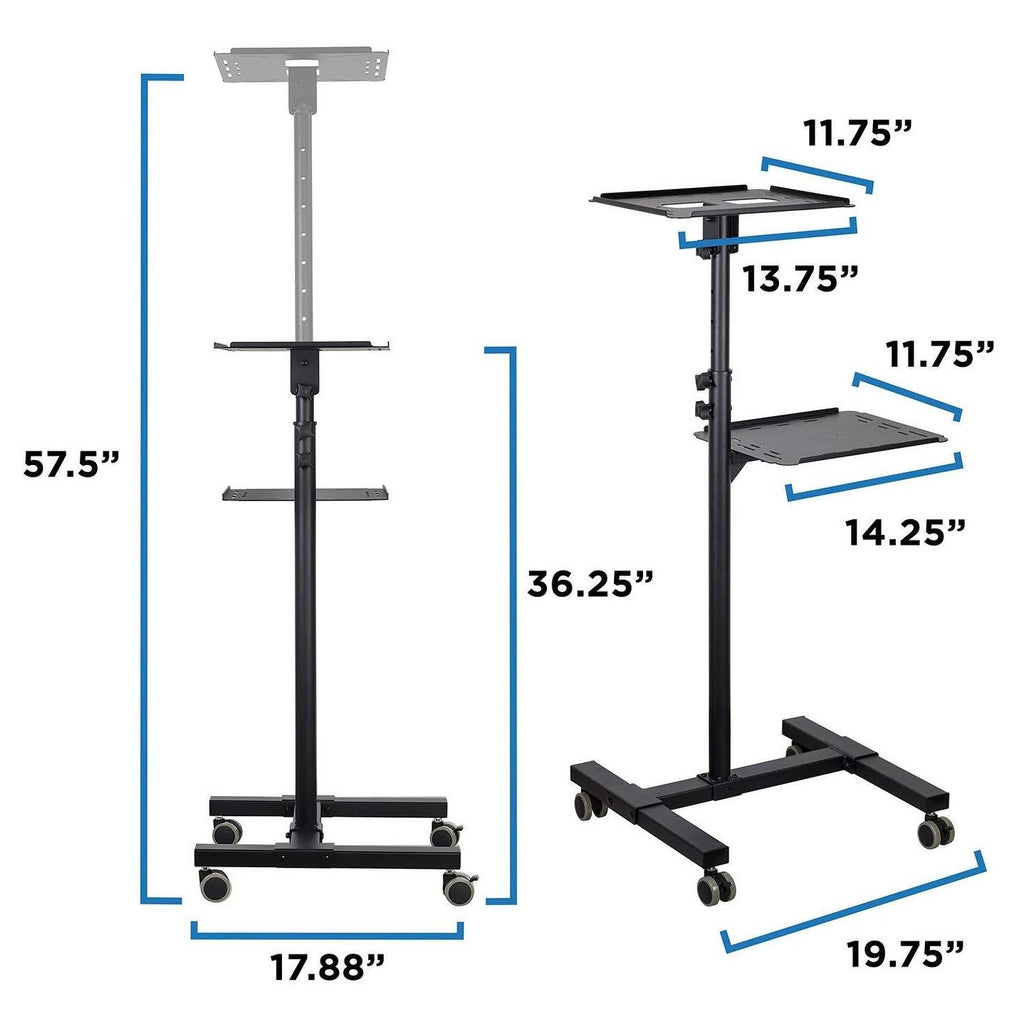 Mobile Projector Stand with Height-Adjustable Cart A965927
