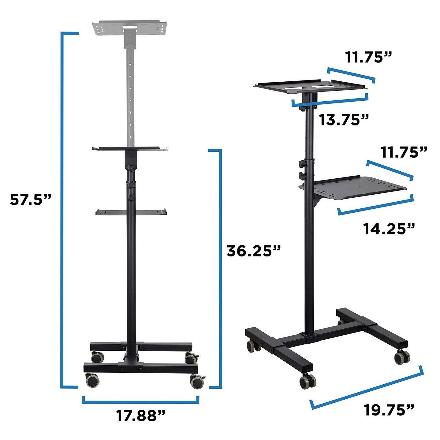 Mobile Projector Stand with Height-Adjustable Cart A965927