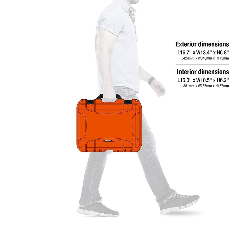 Orange Waterproof Hard Case with Custom Foam Insert W6586