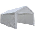 White Roof Steel Carport Z194435