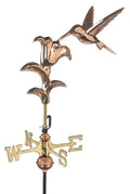 Polished Copper Garden Hummingbird Weathervane B61978