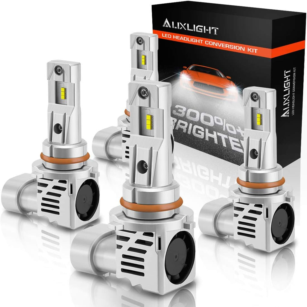 9006/HB4+9005/HB3 High Low Beam LED Headlight Bulbs Combo Kit, 12000LM Per Pair 6500K Xenon White (Pack of 4) S232