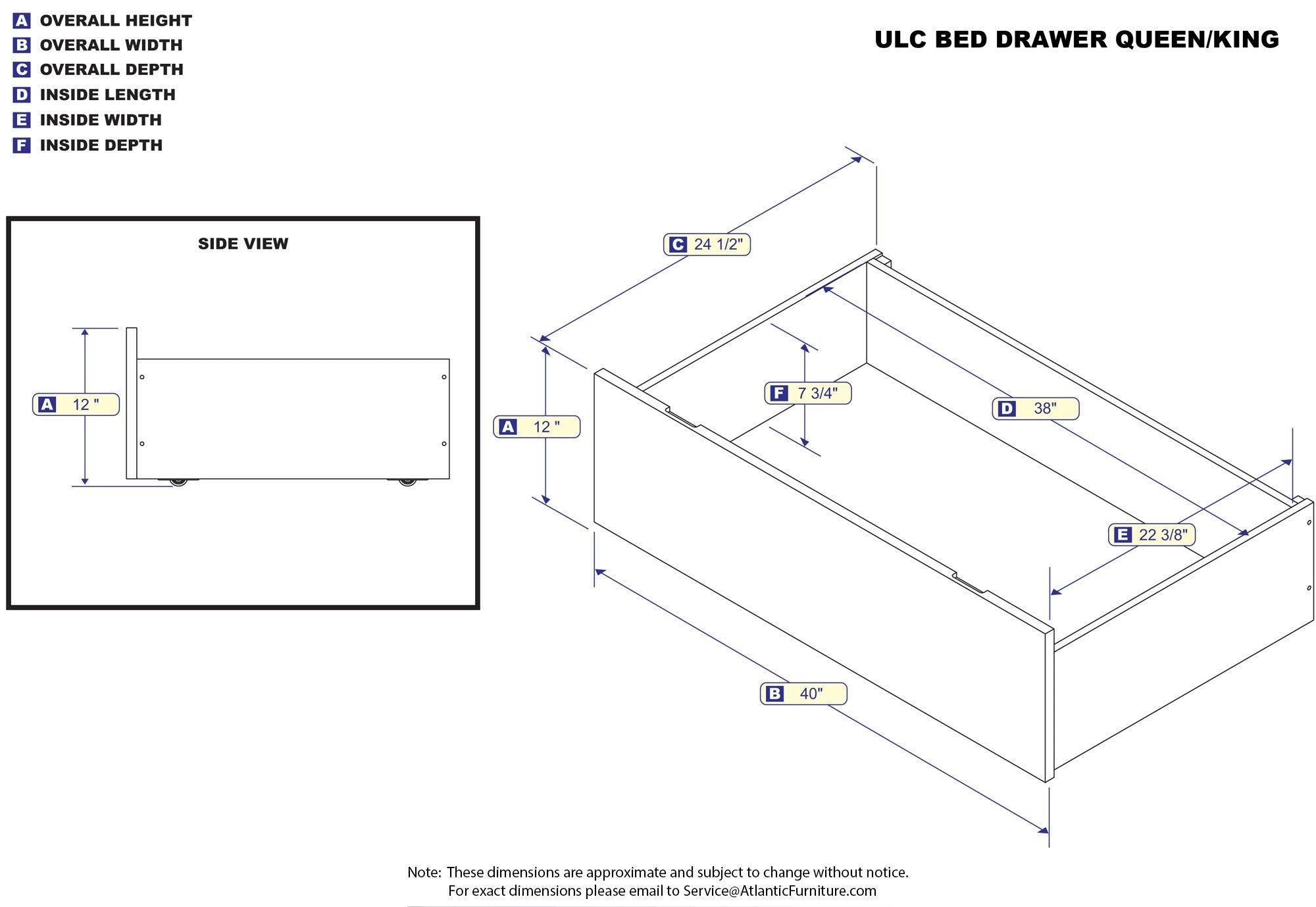 Urban Bed Drawers Queen-King White S330980