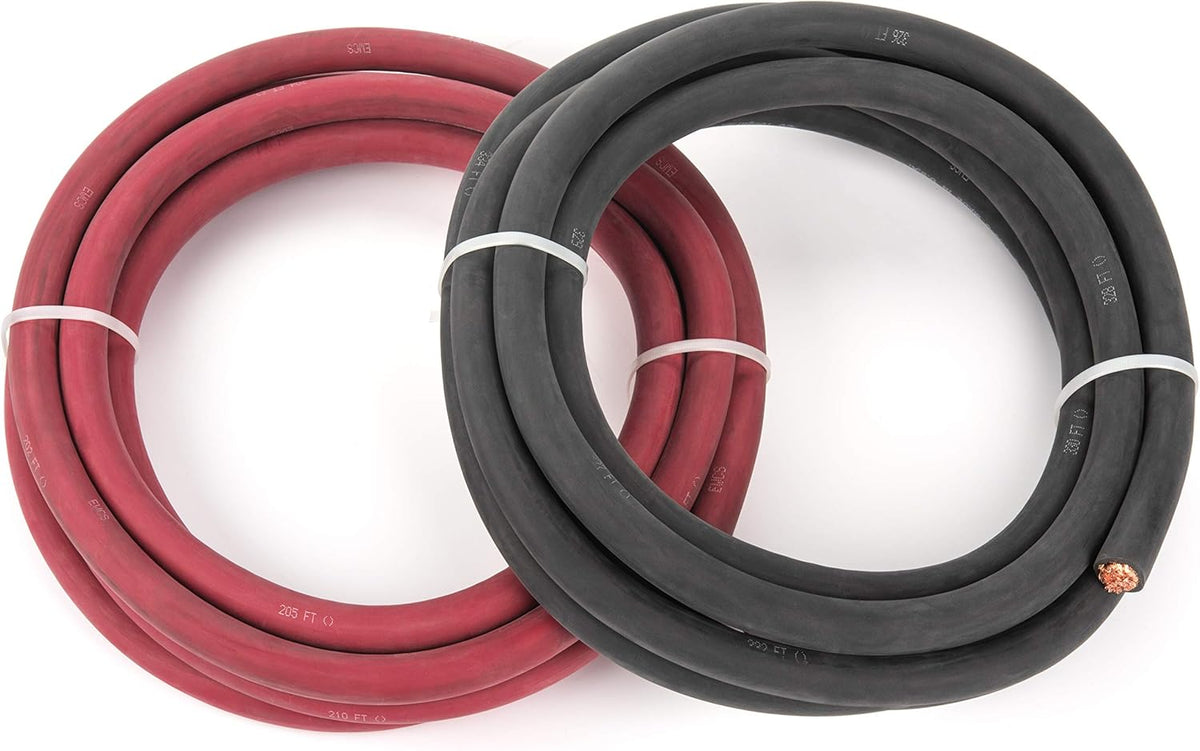 4/0 Gauge 15 Feet Black 15 Feet Red Combo 100% Copper Welding Cable 600 Volt F548