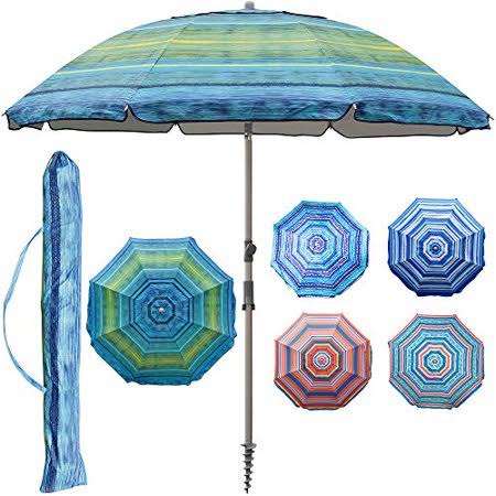 Green Portable Beach Umbrella with Carry Bag B741847