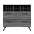 Bar Cabinet in Sonoma Gray Oak and Black K9604