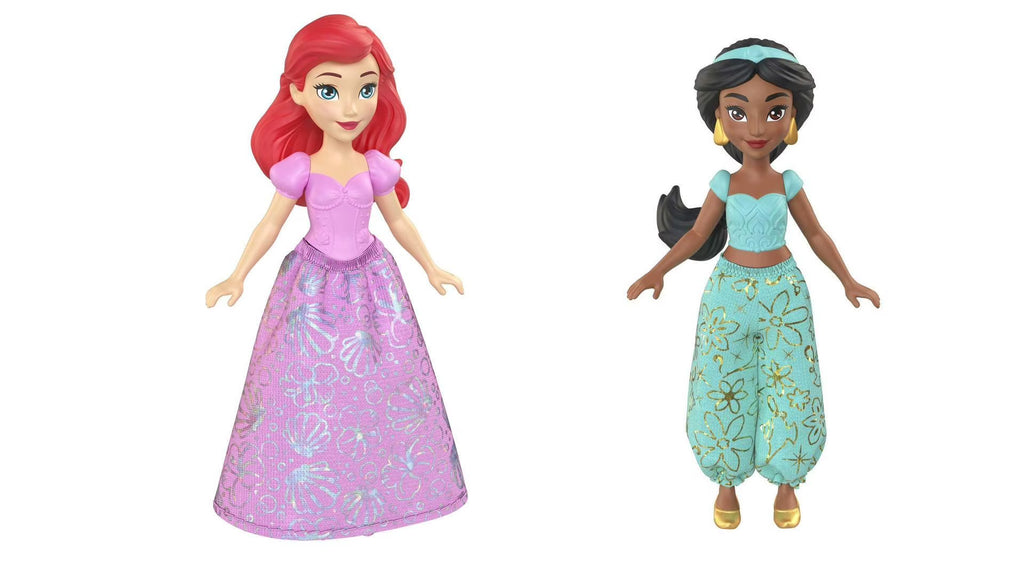Bundle of 2 Disney Princess 3.5-inch Small Doll - Ariel & Jasmine A33123