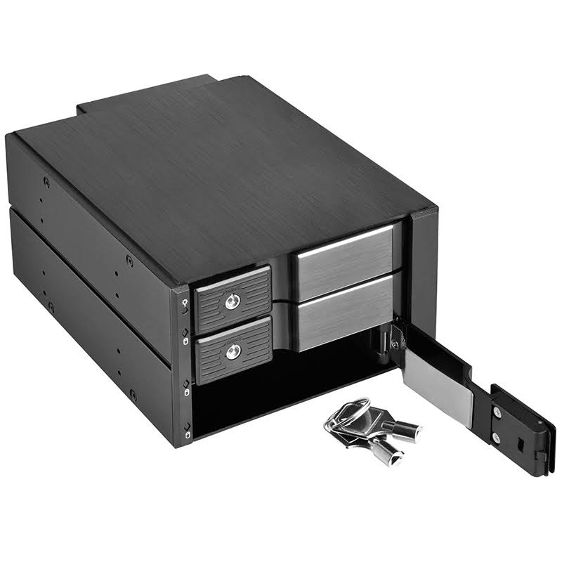 2x5.25x22 Device Bay to 3x3.5x22 SAS/SATA 6.0 Gbits Trayless Hot-Swap Cage Y93638