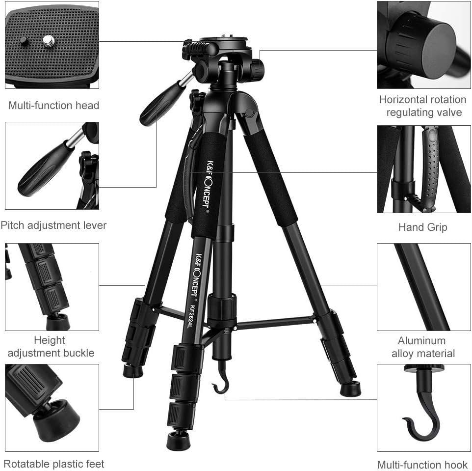 70cm Portable Aluminum Tripod with 3-Way Pan Tilt Head G99993