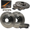 Front + Rear Max Brakes Premium OE Rotors with Carbon Ceramic Pads L306