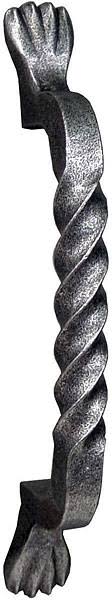 Flat Black Wrought Steel Door Pull U70257