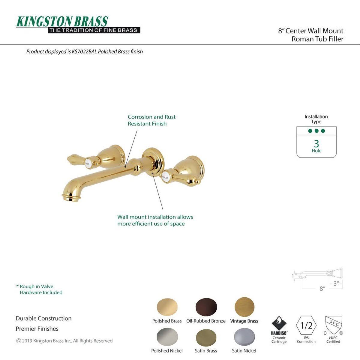 Antique Brass Roman Tub Filler T882918