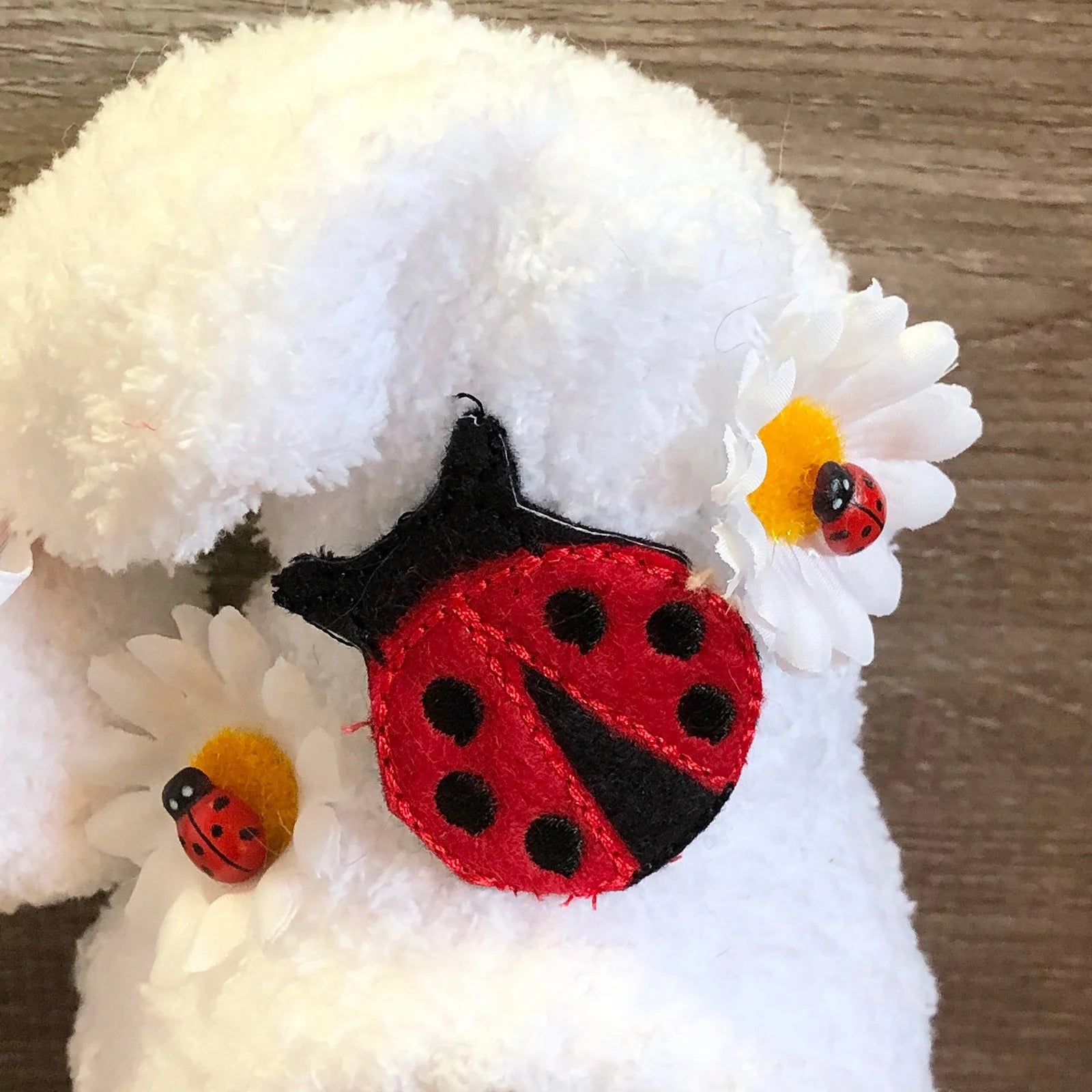 Ladybugs Daisy Forest Elf Doll Ornament X5249