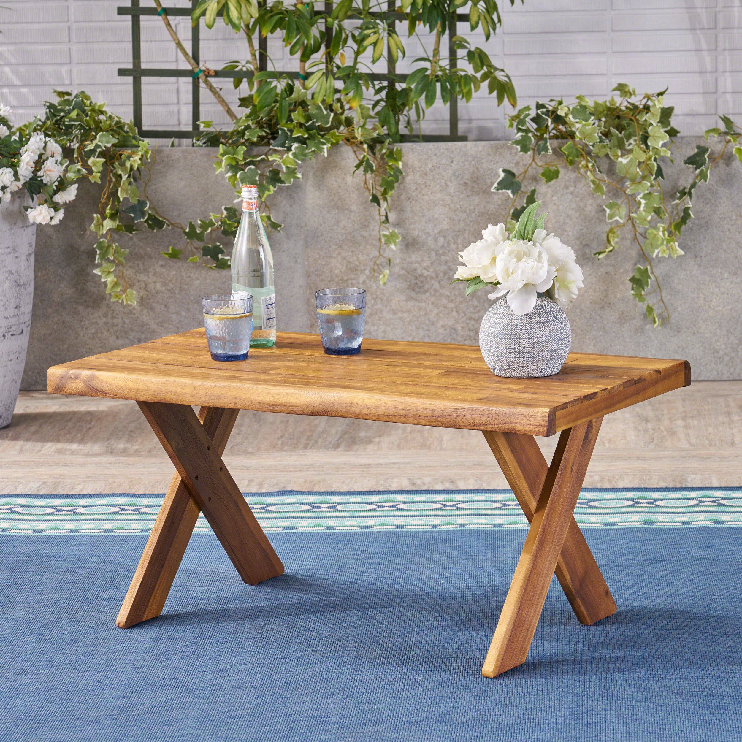 Teak Acacia Wood Coffee Table X6836