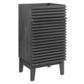 Charcoal Particleboard and Laminate Bathroom Vanity Cabinet H336900
