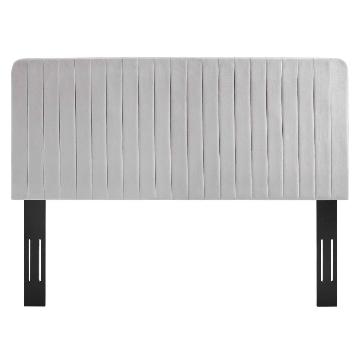 Light Gray Velvet Full/Queen Headboard D7742