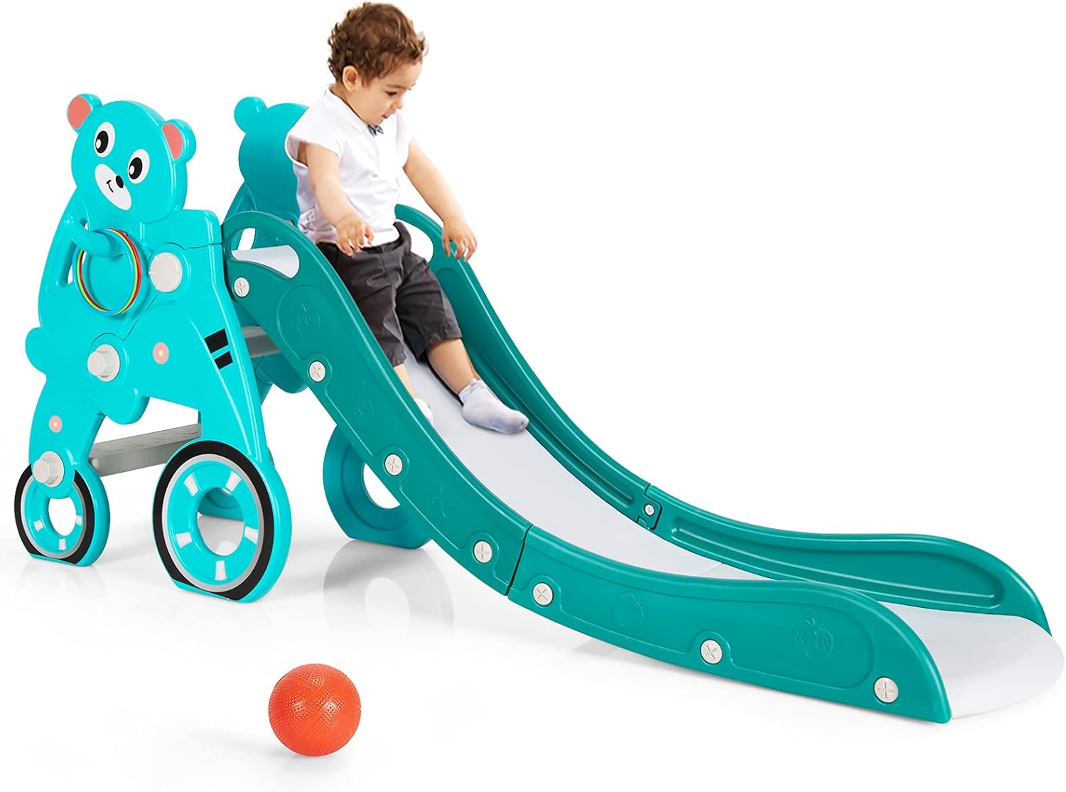 Pink 4 in 1 Folding Toddler Slide U15113