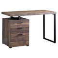 Brown Black Particle Board Metal Computer Desk W293455