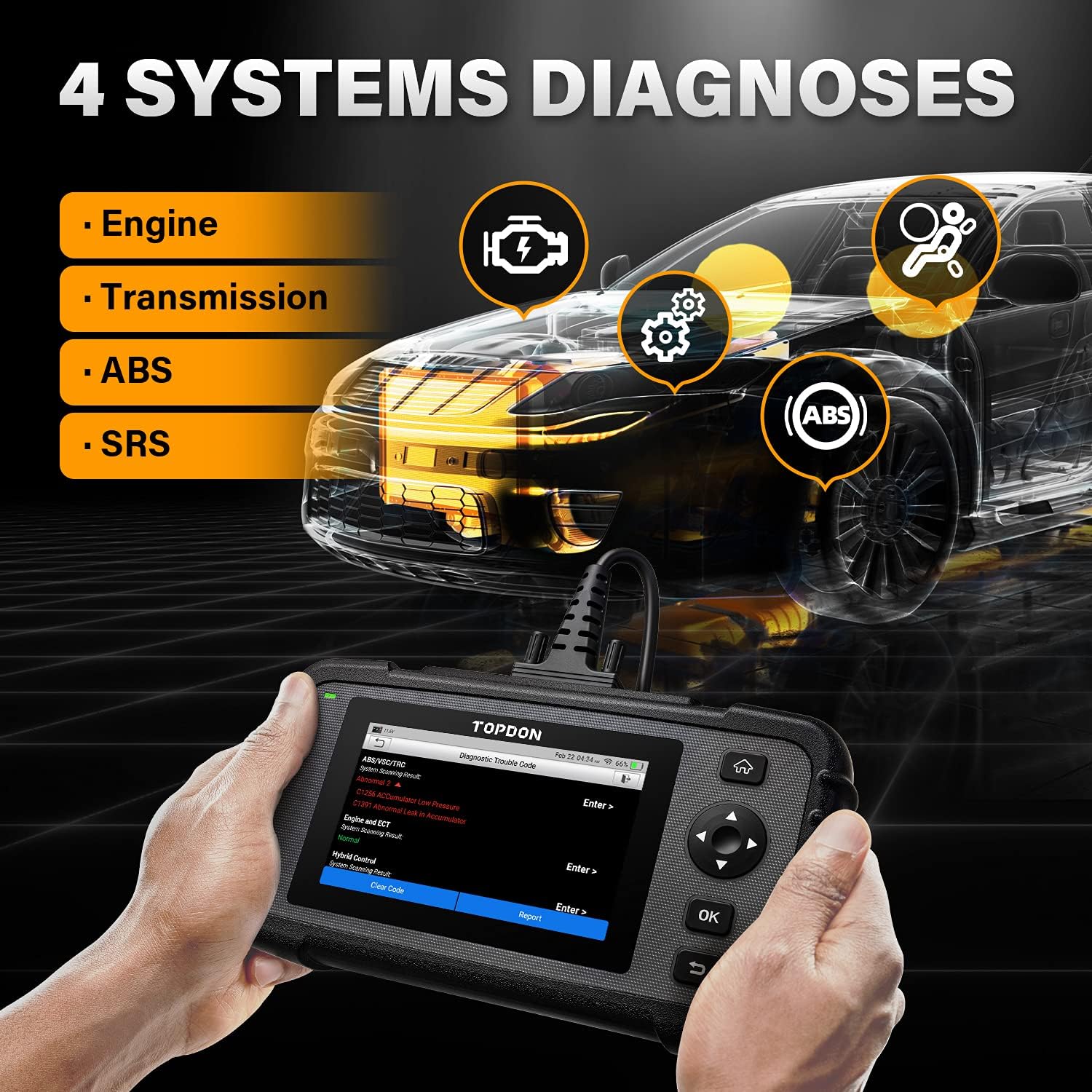 OBD2 Scanner with 5.0" Touchscreen S3402
