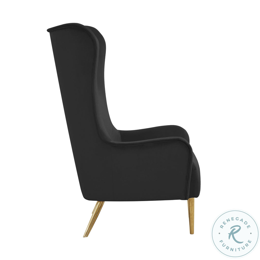 Black Velvet Tall Chair O593