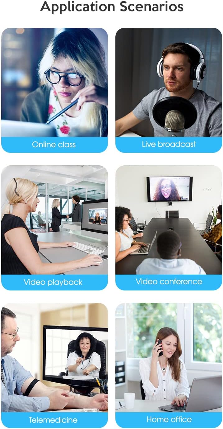 4K Webcam with Microphone, Auto Focus, USB I794