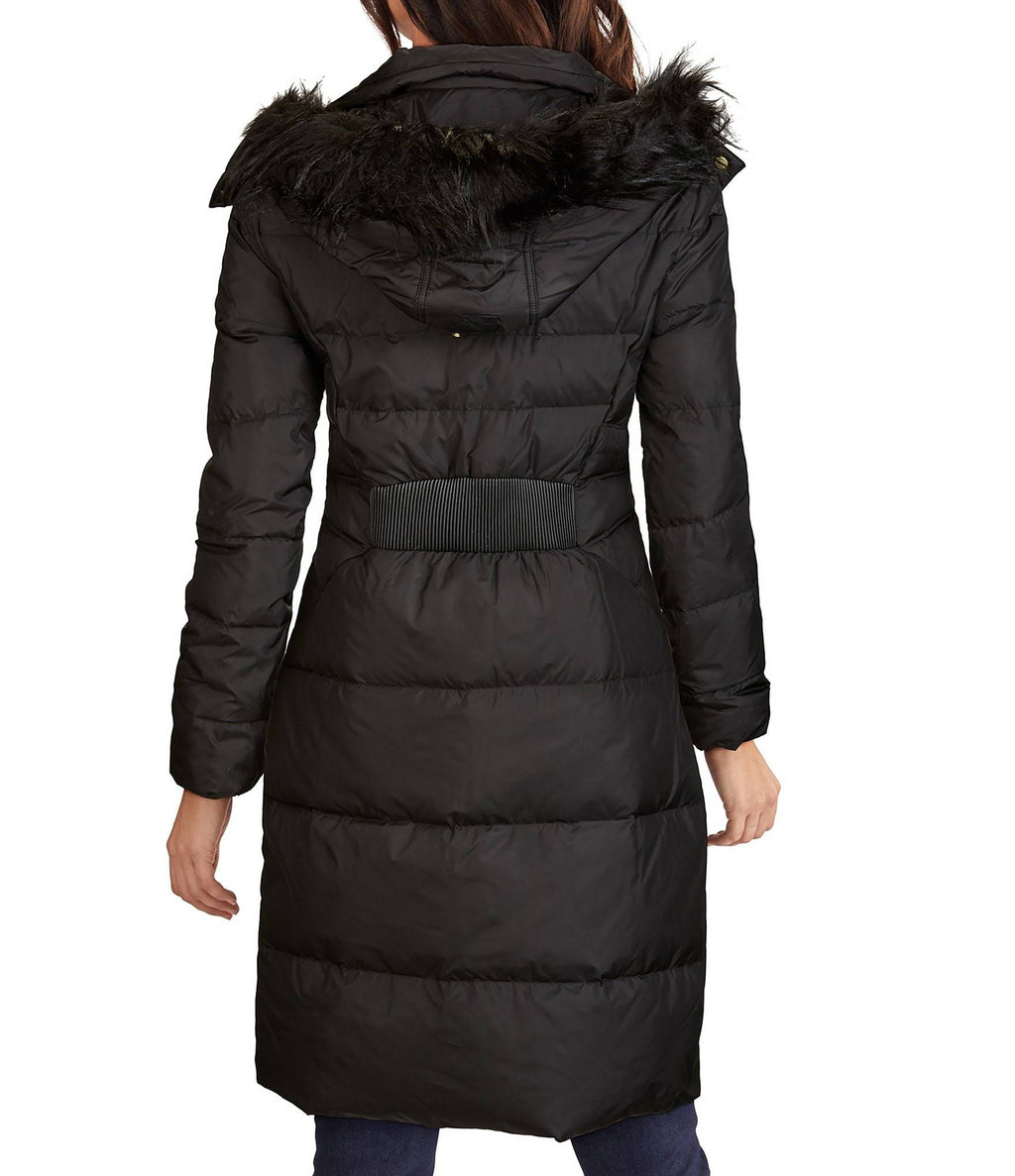 Faux Fur-Trim Puffer Coat Medium / Black G890474