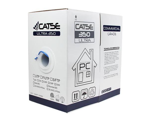Cat5e Shielded Bulk Ethernet Cable, 24AWG, 1000ft Black G6818