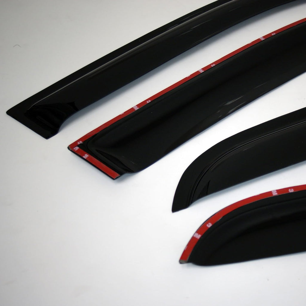 4 Pcs Dark Smoke Window Visor Deflector Rain Guard U72870