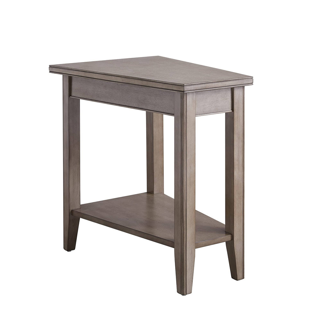Gray Wedge Side Table with Shelf G526864