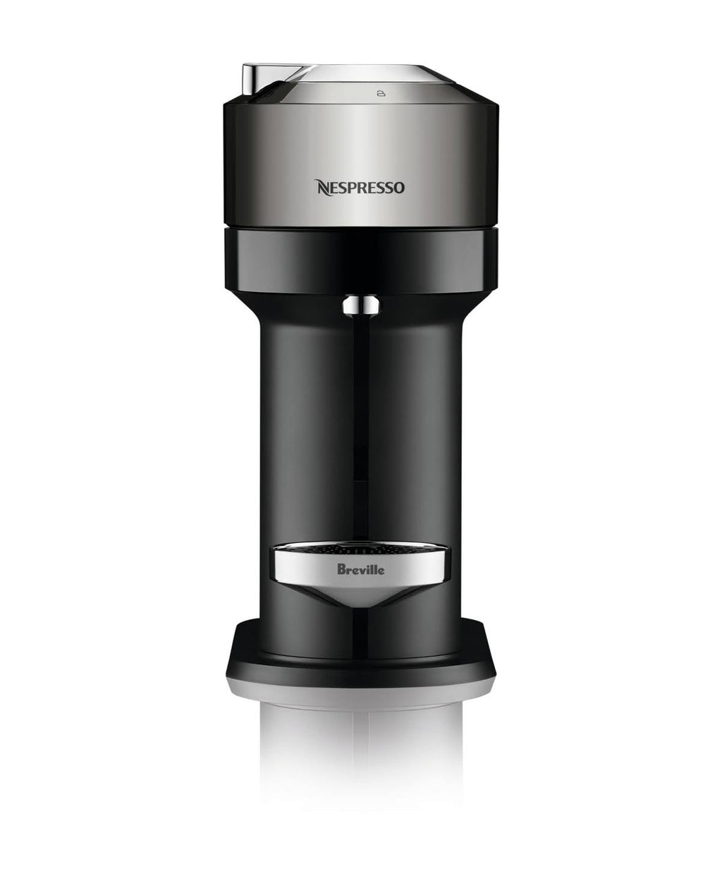Dark Chrome Coffee Machine with Milk Frother N769234