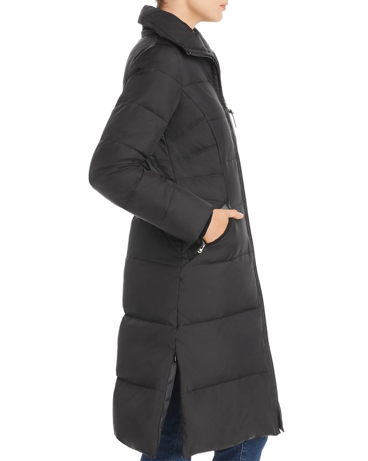 Faux Fur-Trim Puffer Coat Medium / Black G890474