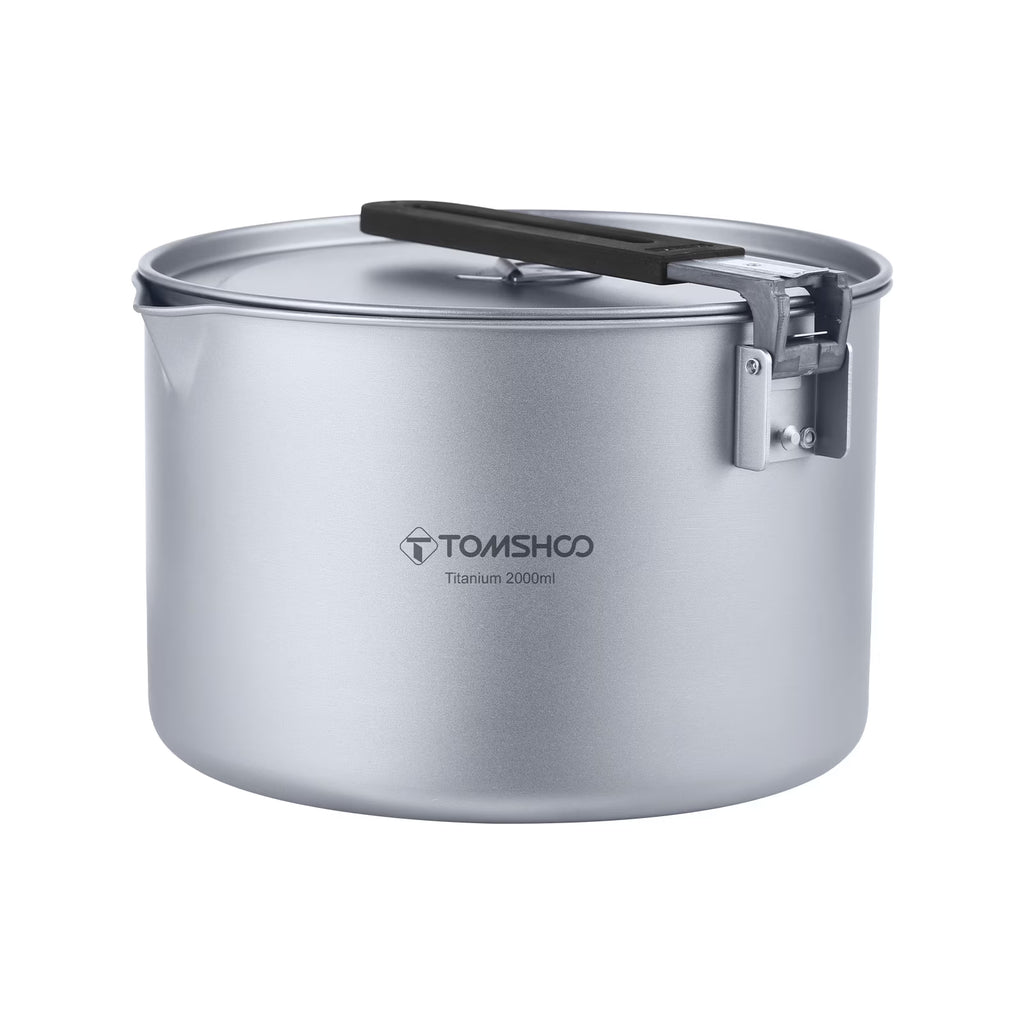 Camping Soup Pot with Lid, 2L Portable Cooking Stock Pot I9085