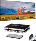 4 Port HDMI Switch HDMI2.0 4K@60Hz with IR Wireless Remote Control, Pack of 2 C2606