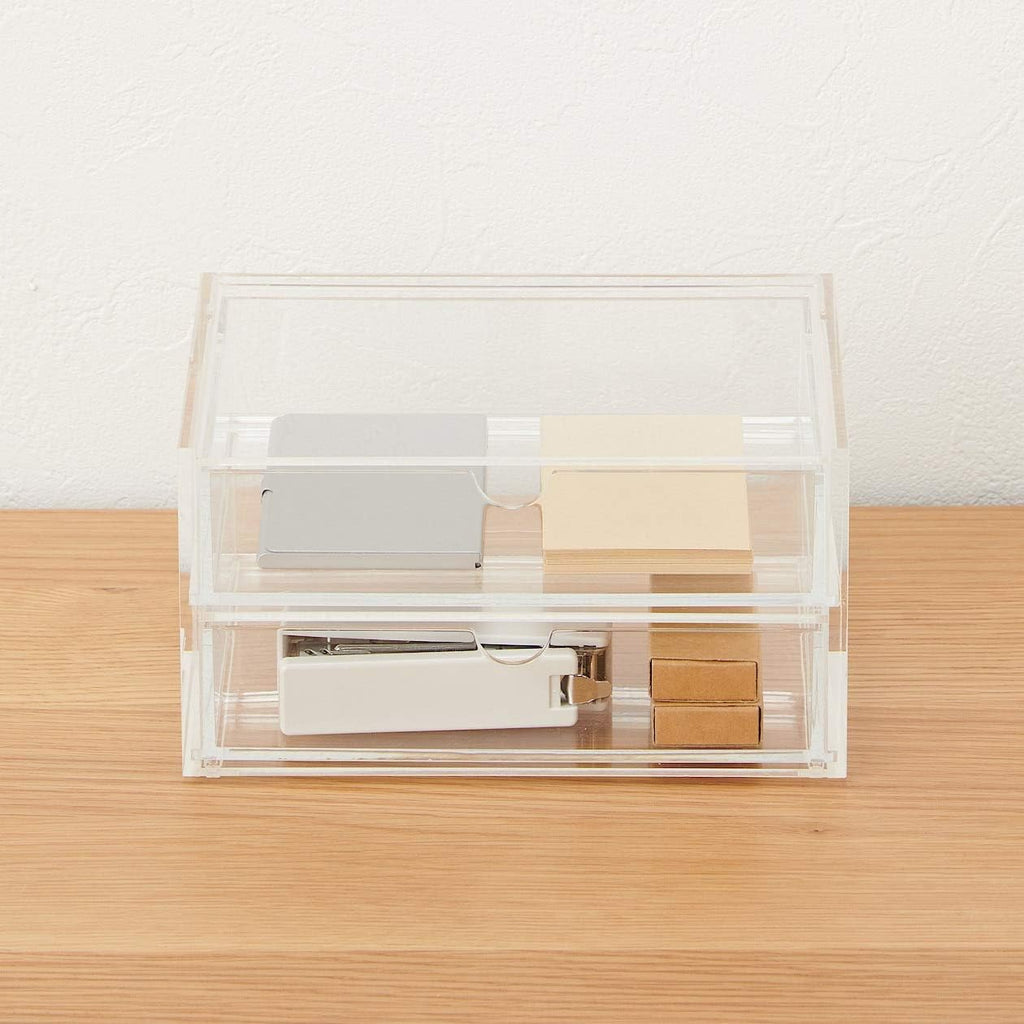 Acrylic Case 2 Drawers Small Pack of 2 F6264